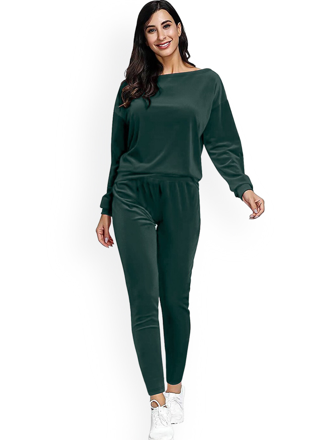 

StyleCast Green Round Neck Long Sleeve Top With Trousers Co-Ords