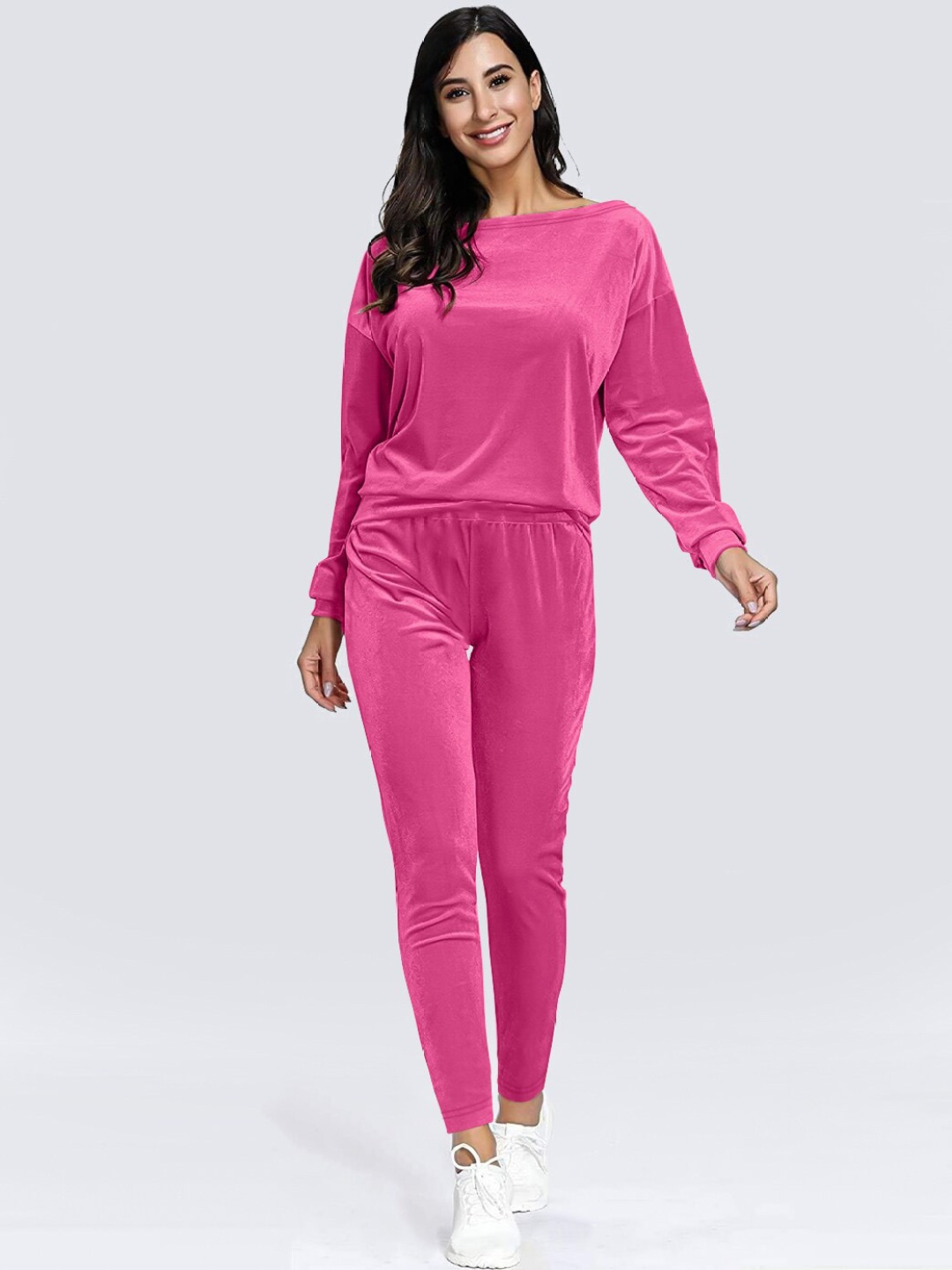

StyleCast Fuchsia Round Neck Long Sleeve Top With Trousers Co-Ords