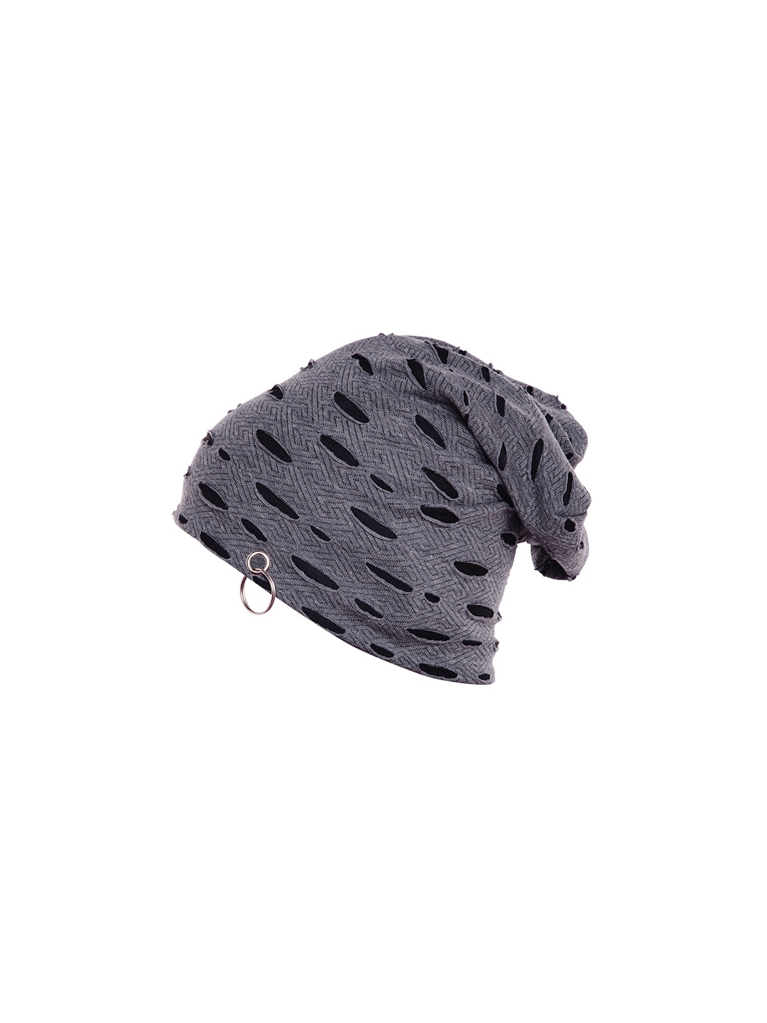 

VIMAL Men Charcoal & Grey Self Design Beanie