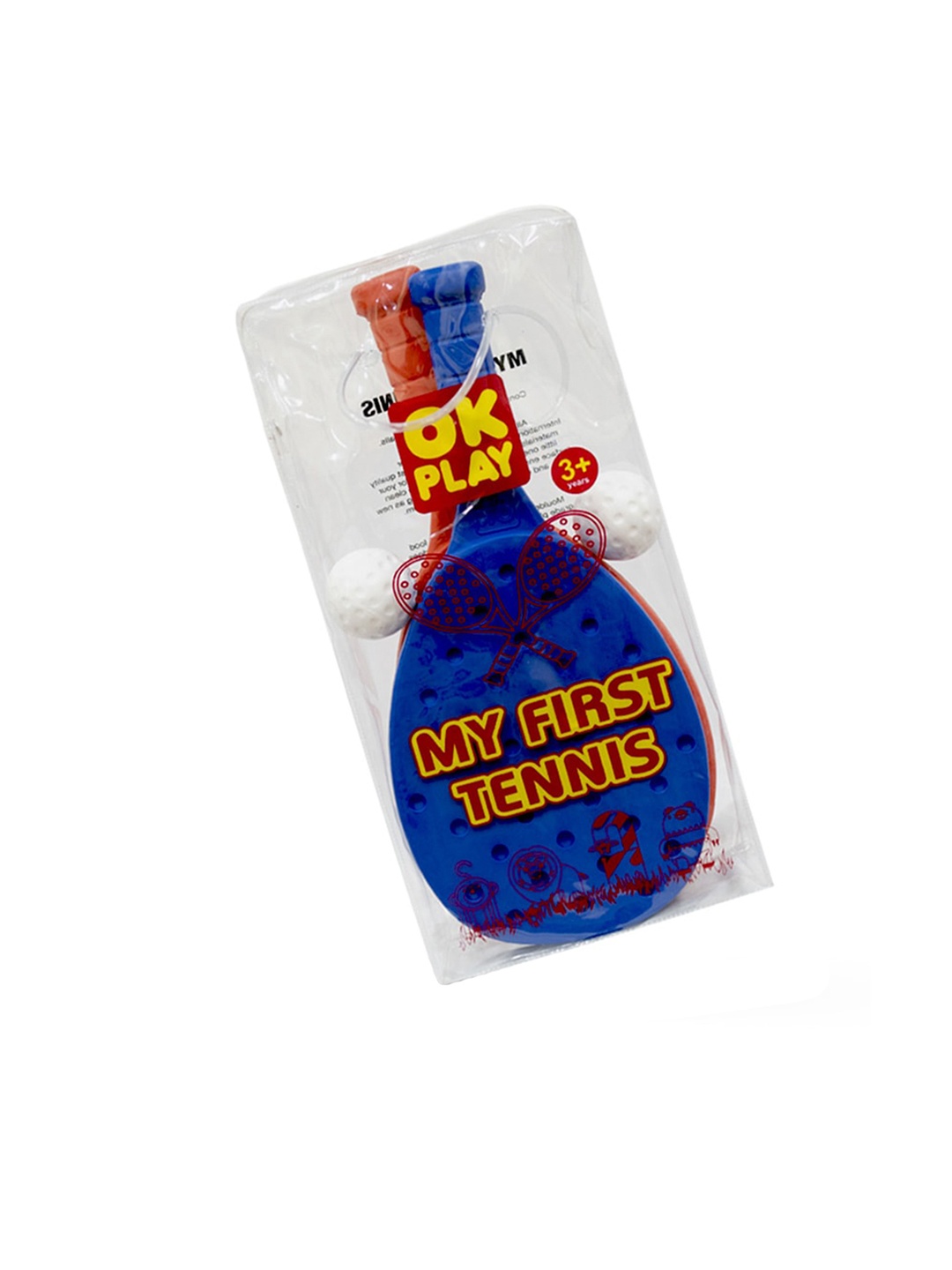 

OK PLAY Kids Set Of 2 Tennis Bat & Balls, Blue