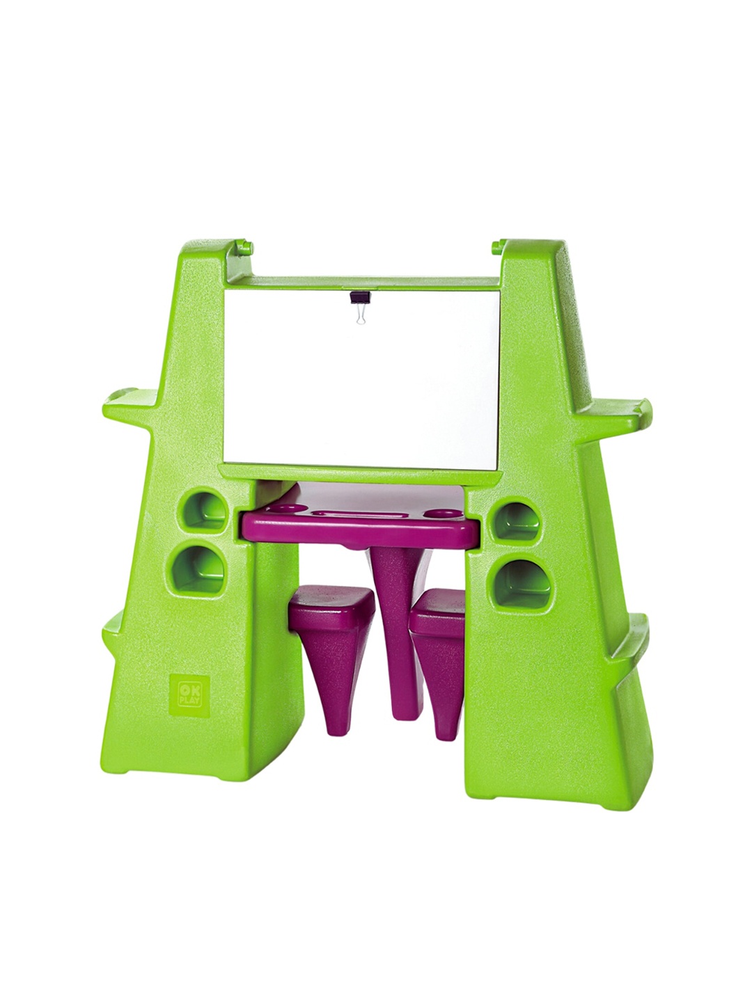 

OK PLAY Kids Green Activity Station with Double Side