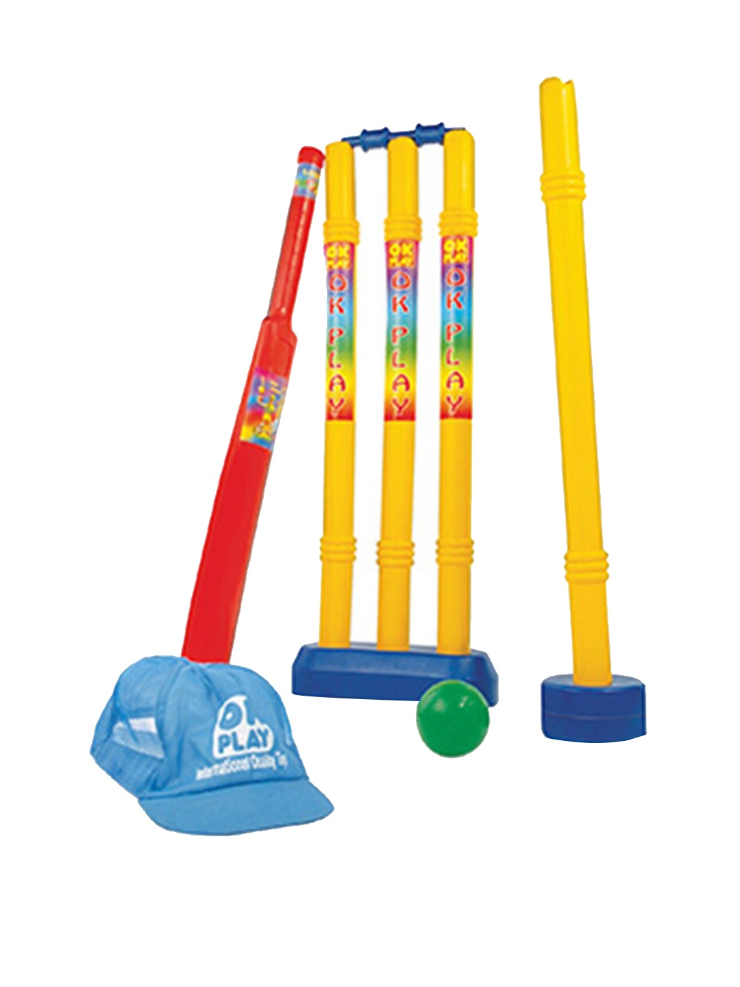 

OK PLAY Kids Cricket Set With Stump Ball & Bat, Yellow