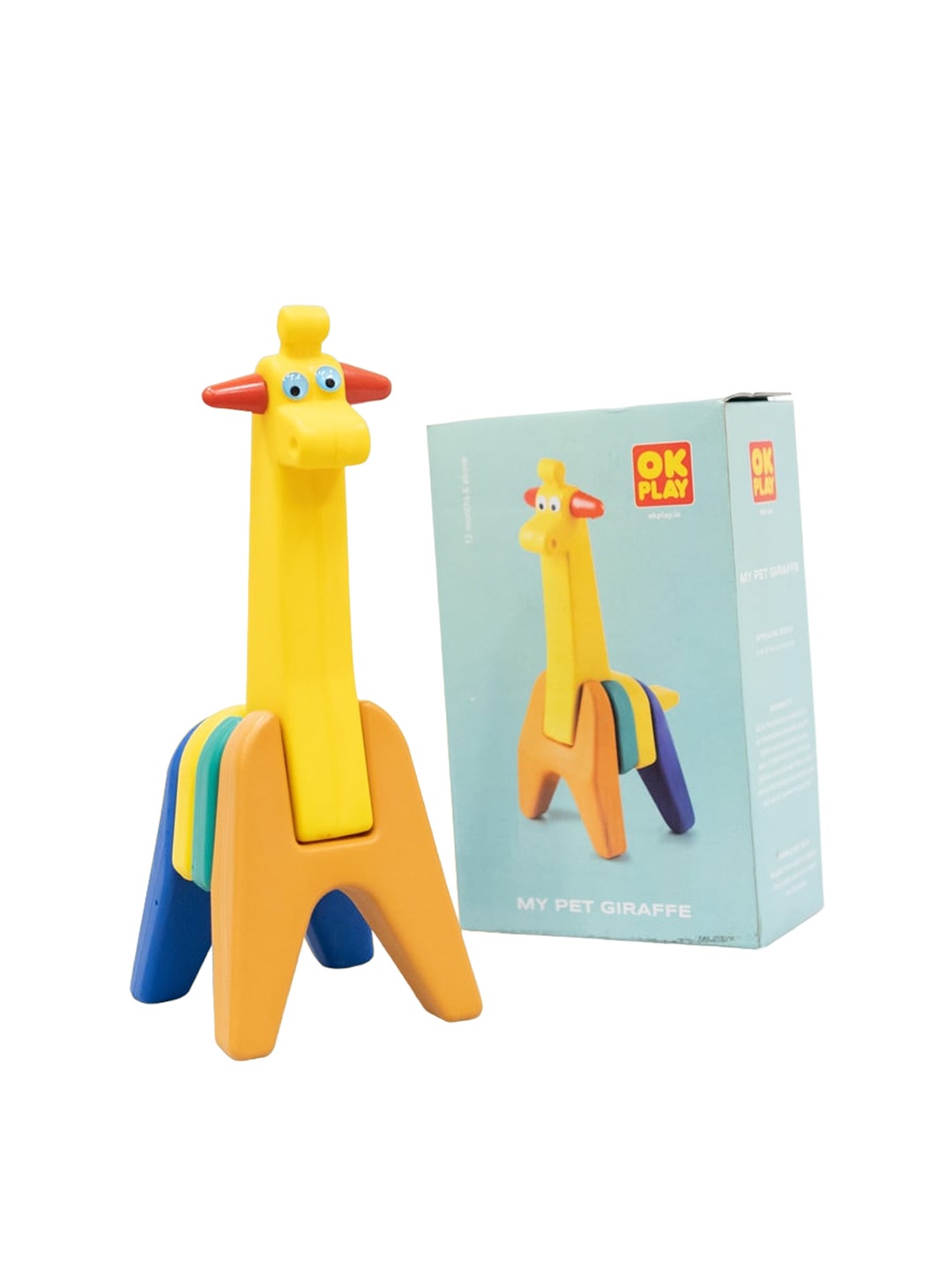 

OK PLAY Kids Giraffe Shape Toy, Yellow
