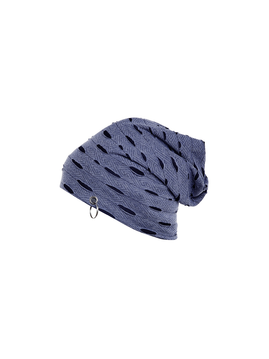 

VIMAL Men Navy Blue & Blue Self Design Beanie