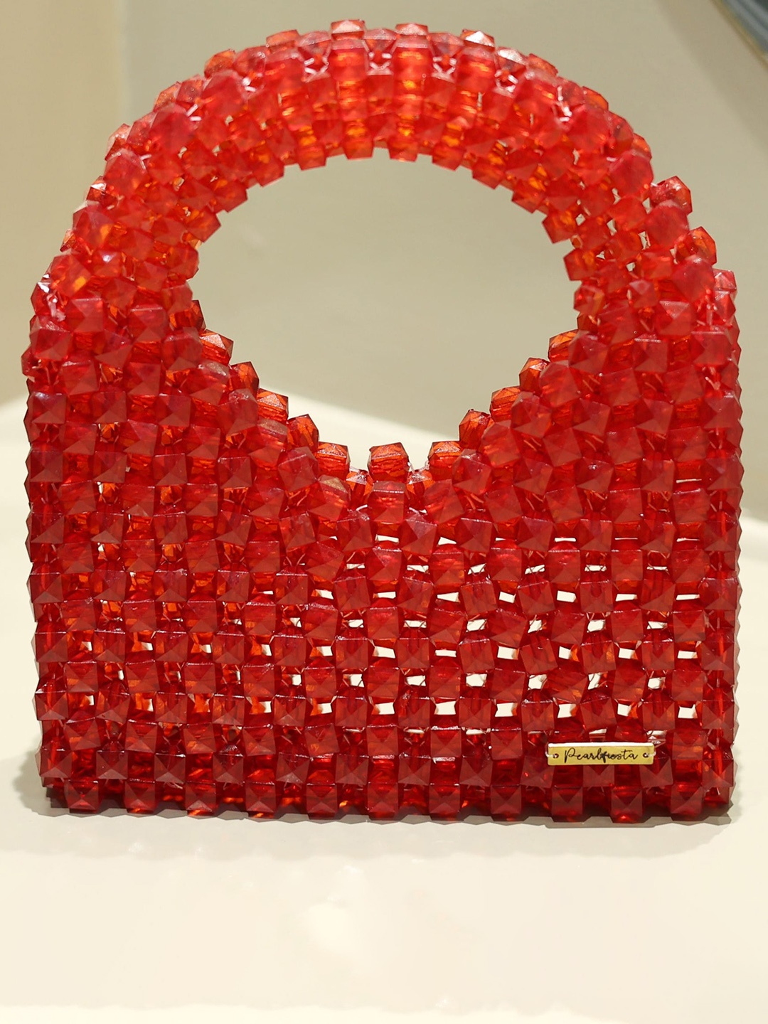 

Pearlfiesta Embellished Miniature Handheld Bag, Maroon