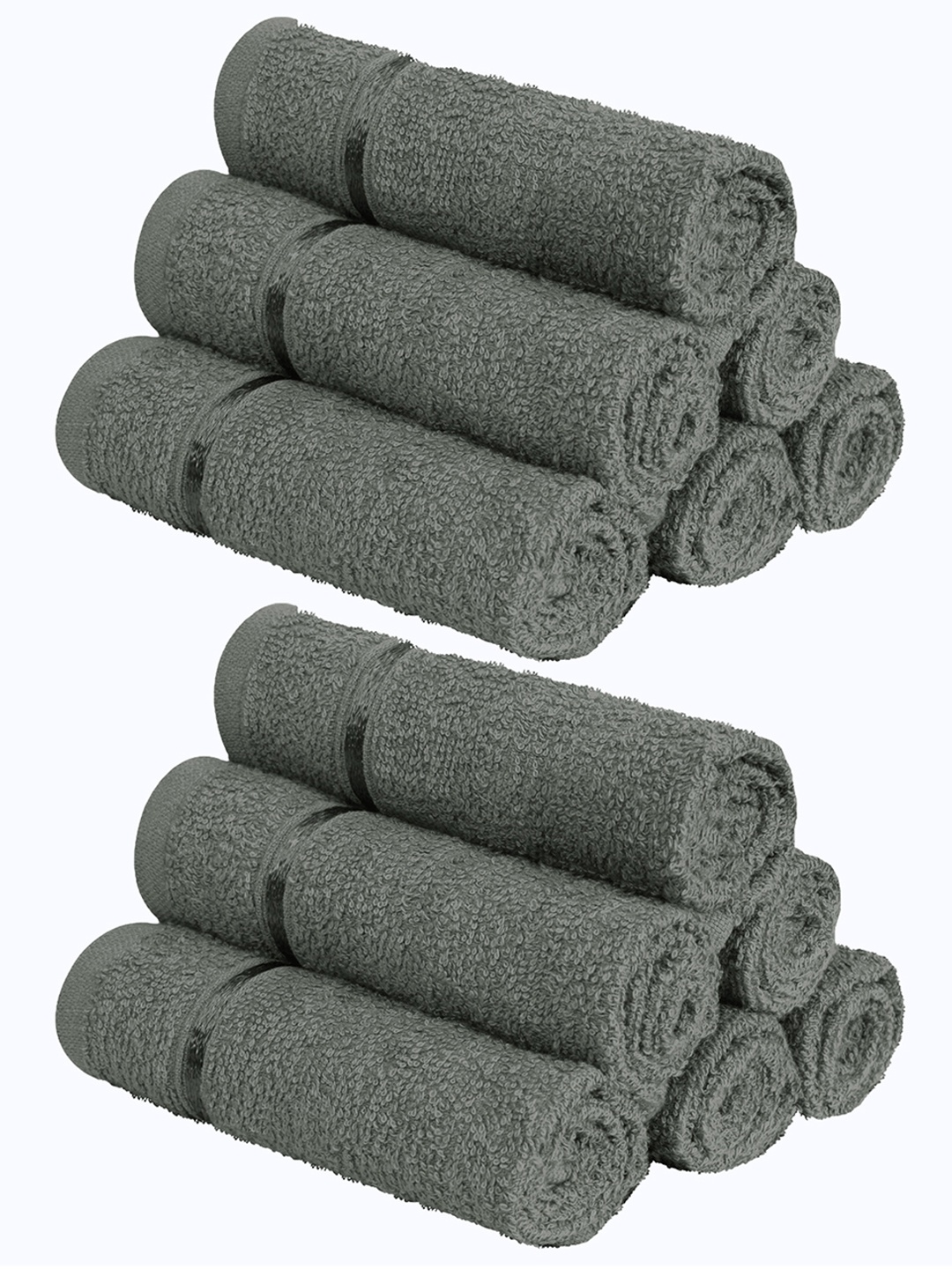 

Story@home Unisex Charcoal Grey Cotton 450 GSM Set of 12 Towels