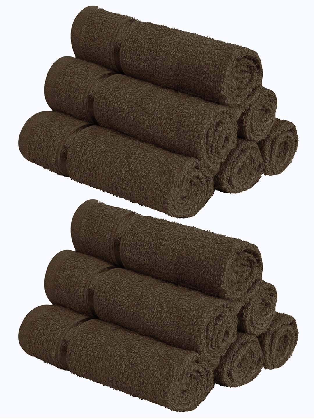 

Story@home Set of 12 Brown 450 GSM Face Towels