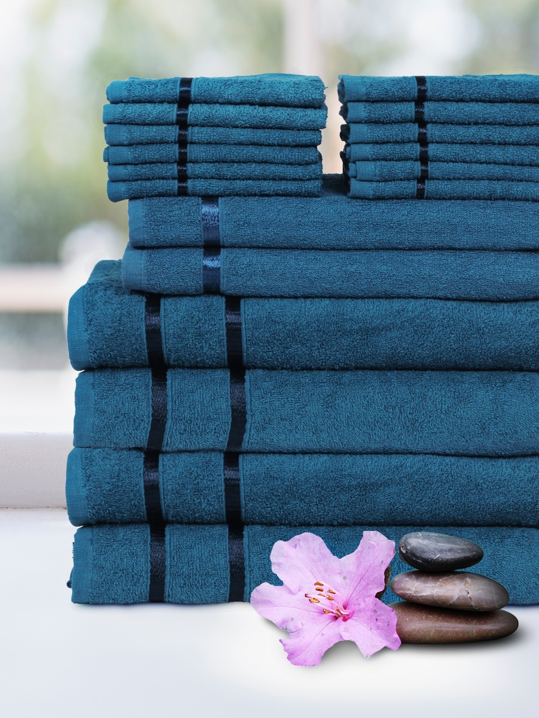 

Story@home Unisex Navy Blue Cotton 450 GSM Set of 12 Towels