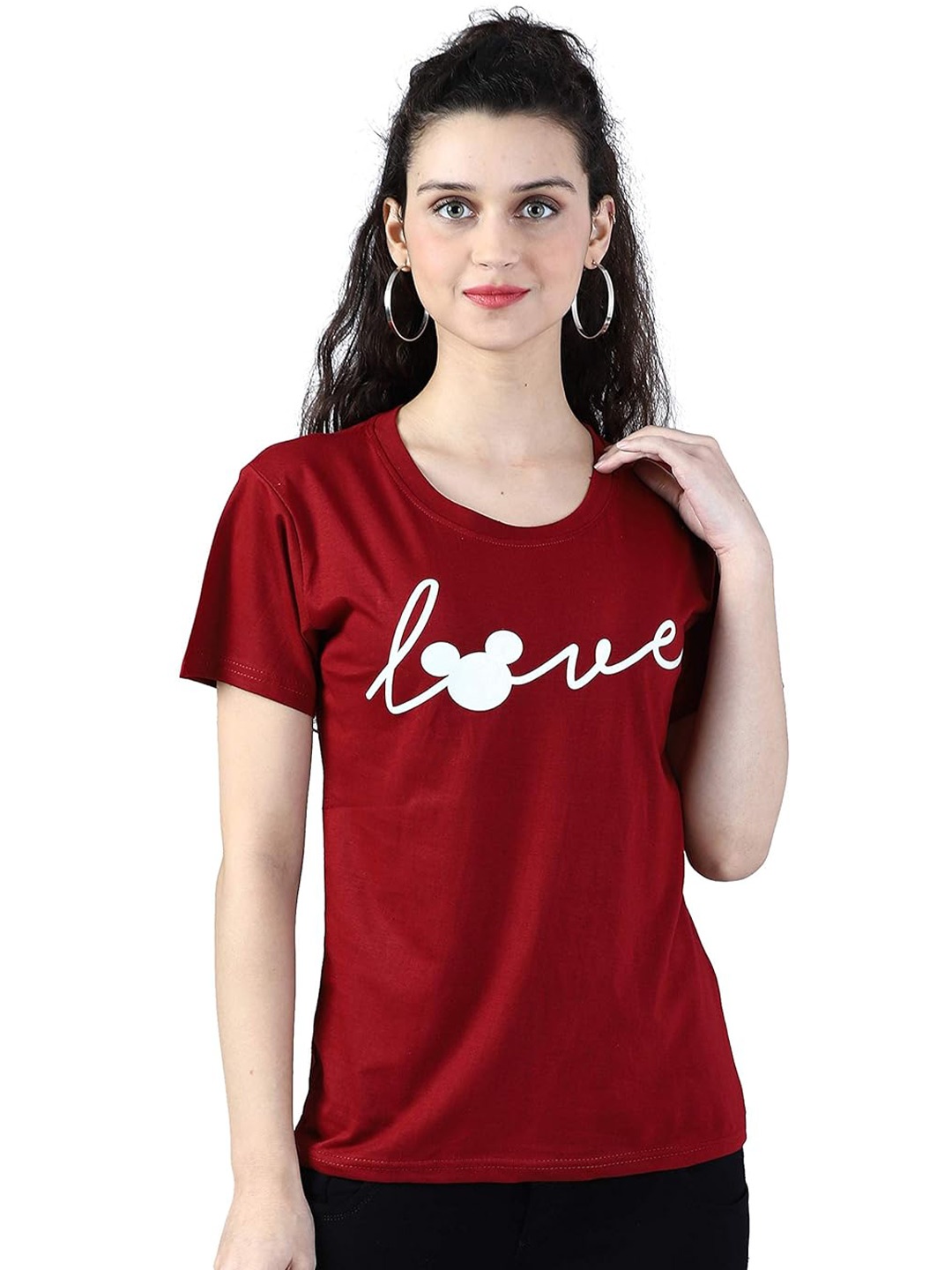 Next One Typography Printed Pure Cotton T-Shirt, Maroon