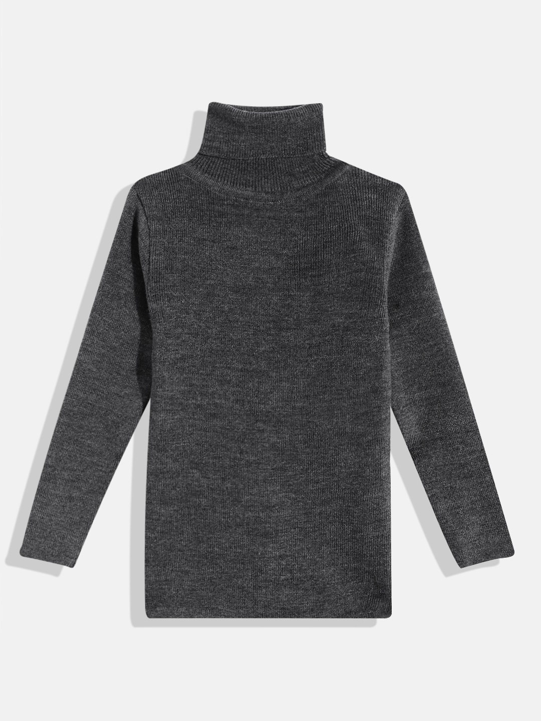 

RVK Kids High Neck Pullover Sweater, Charcoal