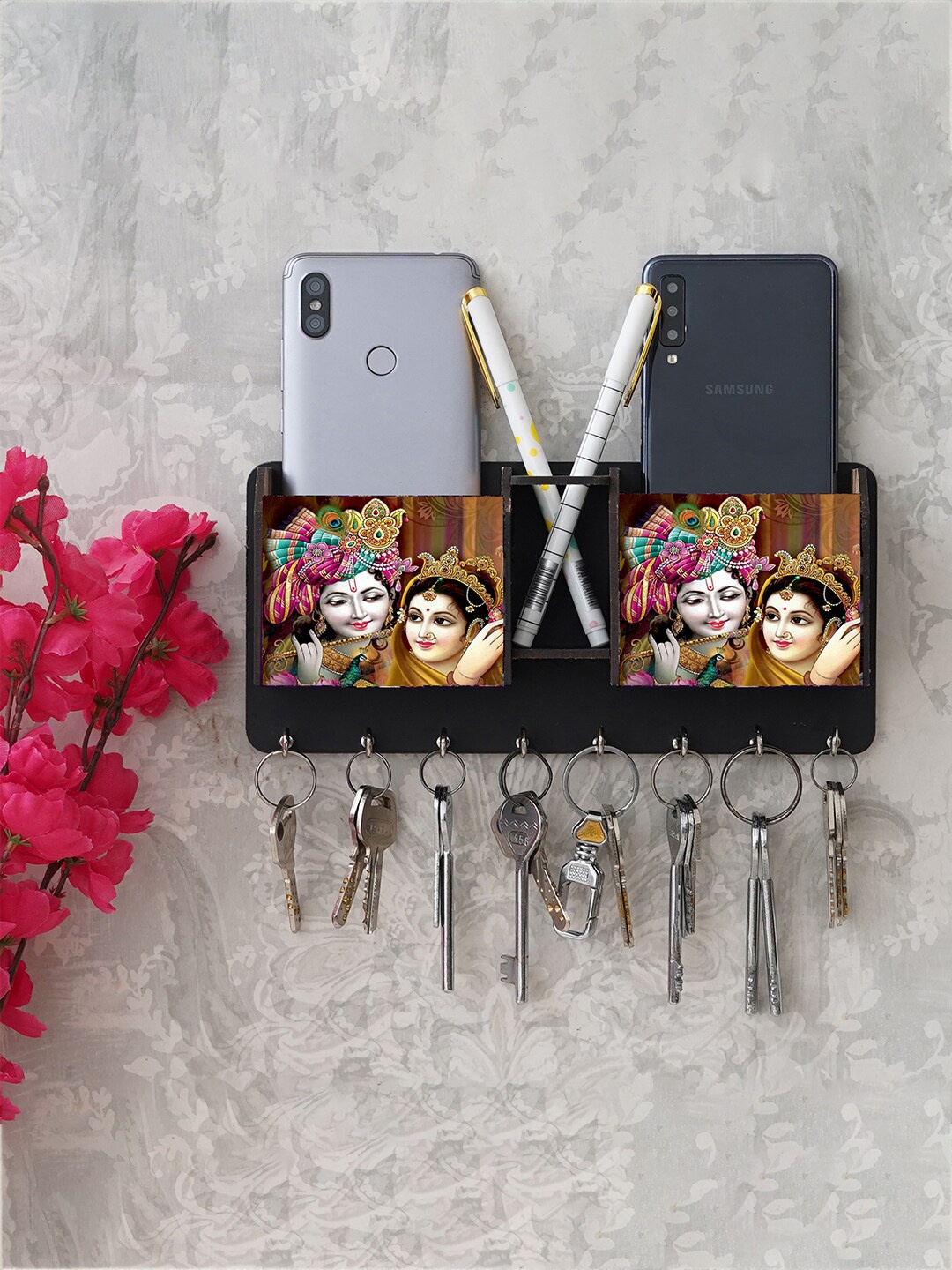

CAPIO ART Brown Wood Printed Key Holders