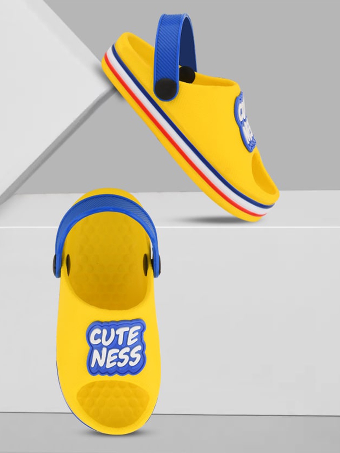 

Smartots Kids Typography Applique Croslite Clogs, Yellow