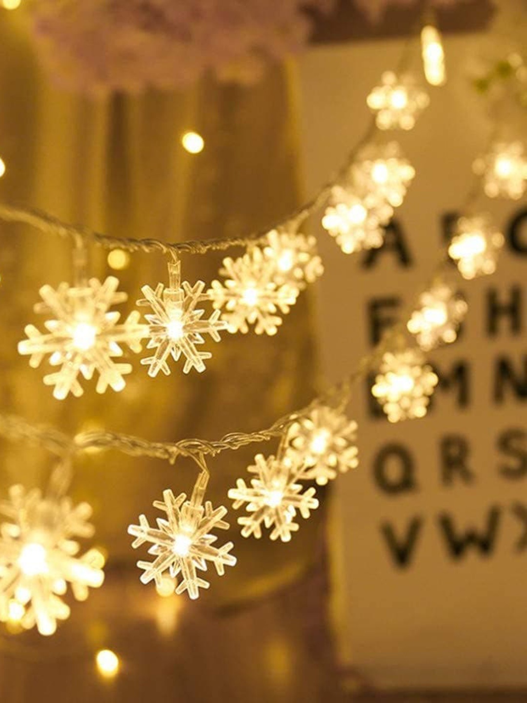 

Ascension Yellow 14-Pieces Snow Flake Shape LED Fairy String Lights