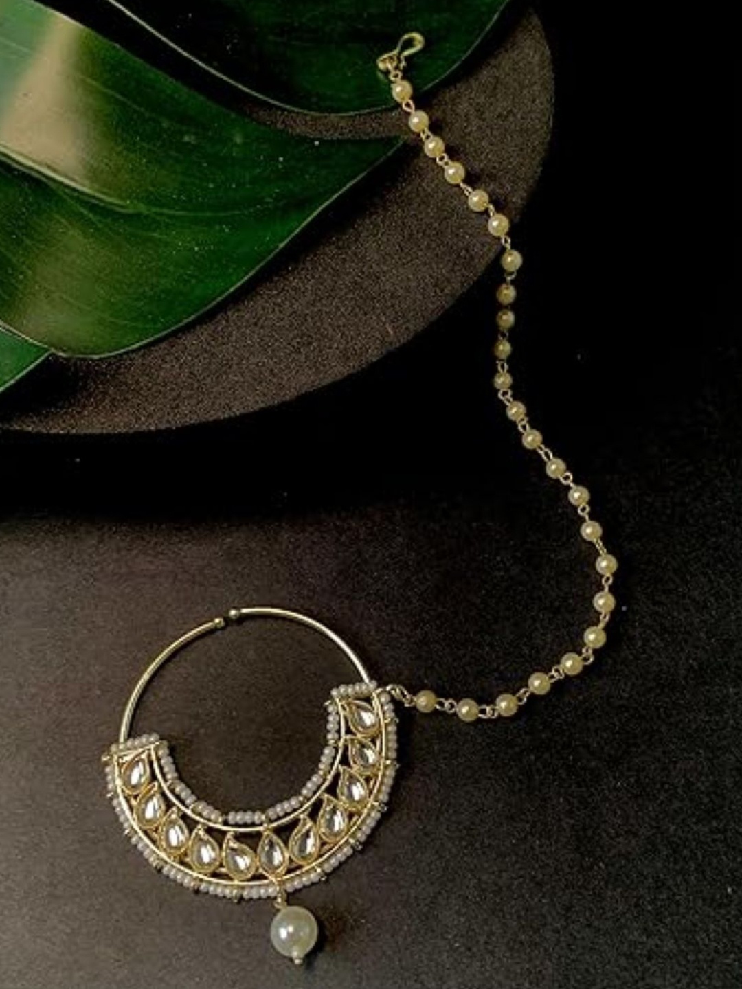

I Jewels Gold Plated Nosepin, White