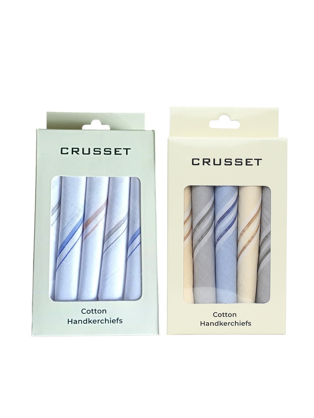 

CRUSSET Men Pack Of 10 Assorted Cotton Handkerchief