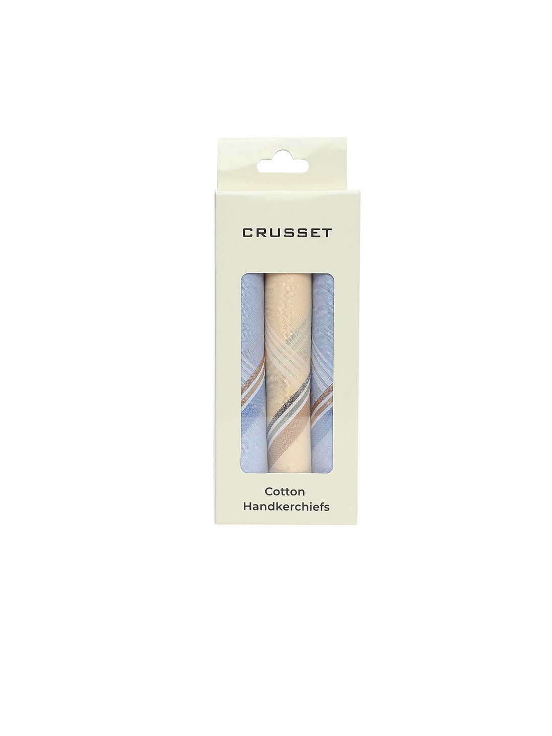 

CRUSSET Men Pack Of 3 Assorted Cotton Handkerchief