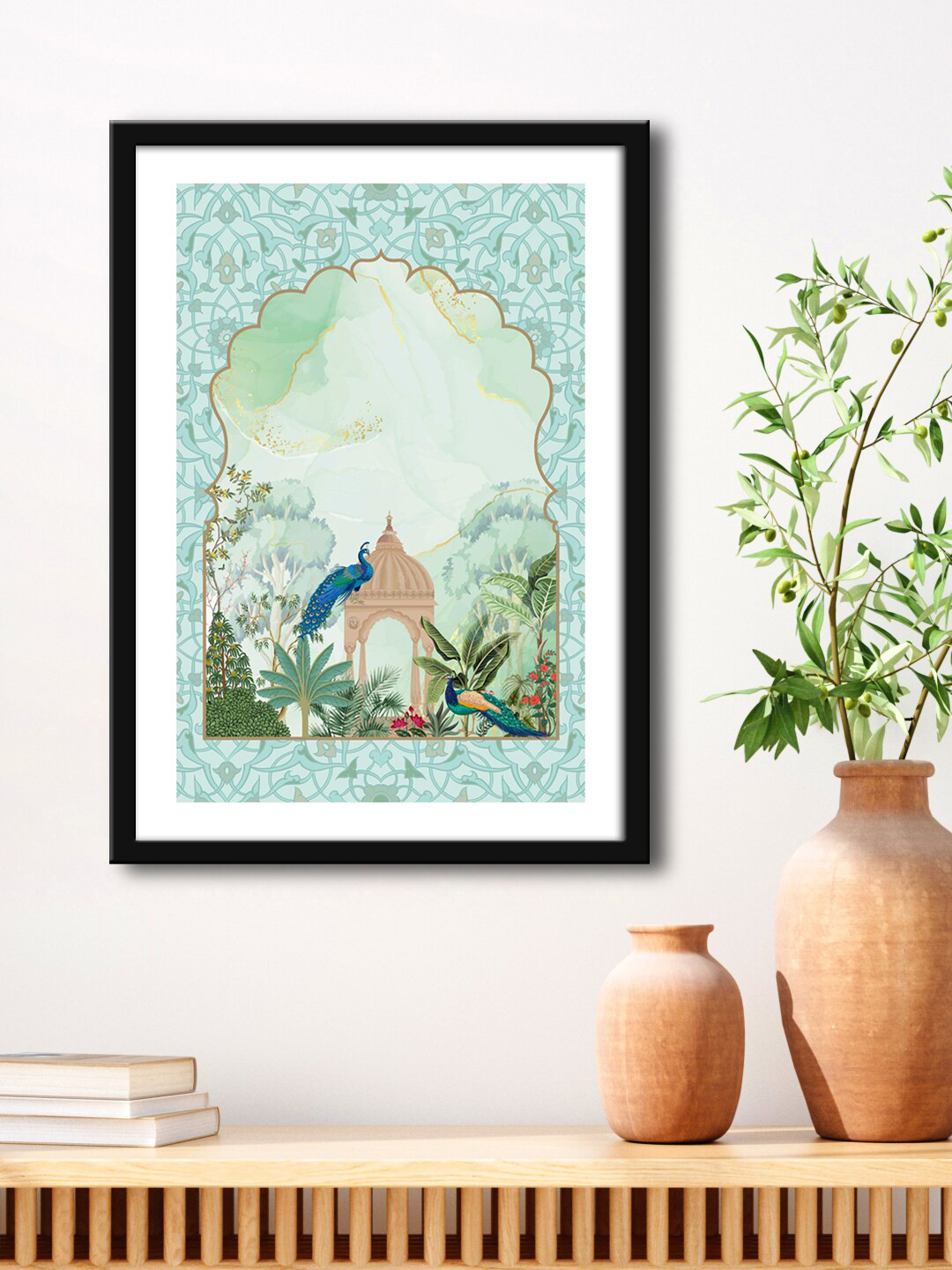 

999Store Green & Black Painting Framed Wall Art