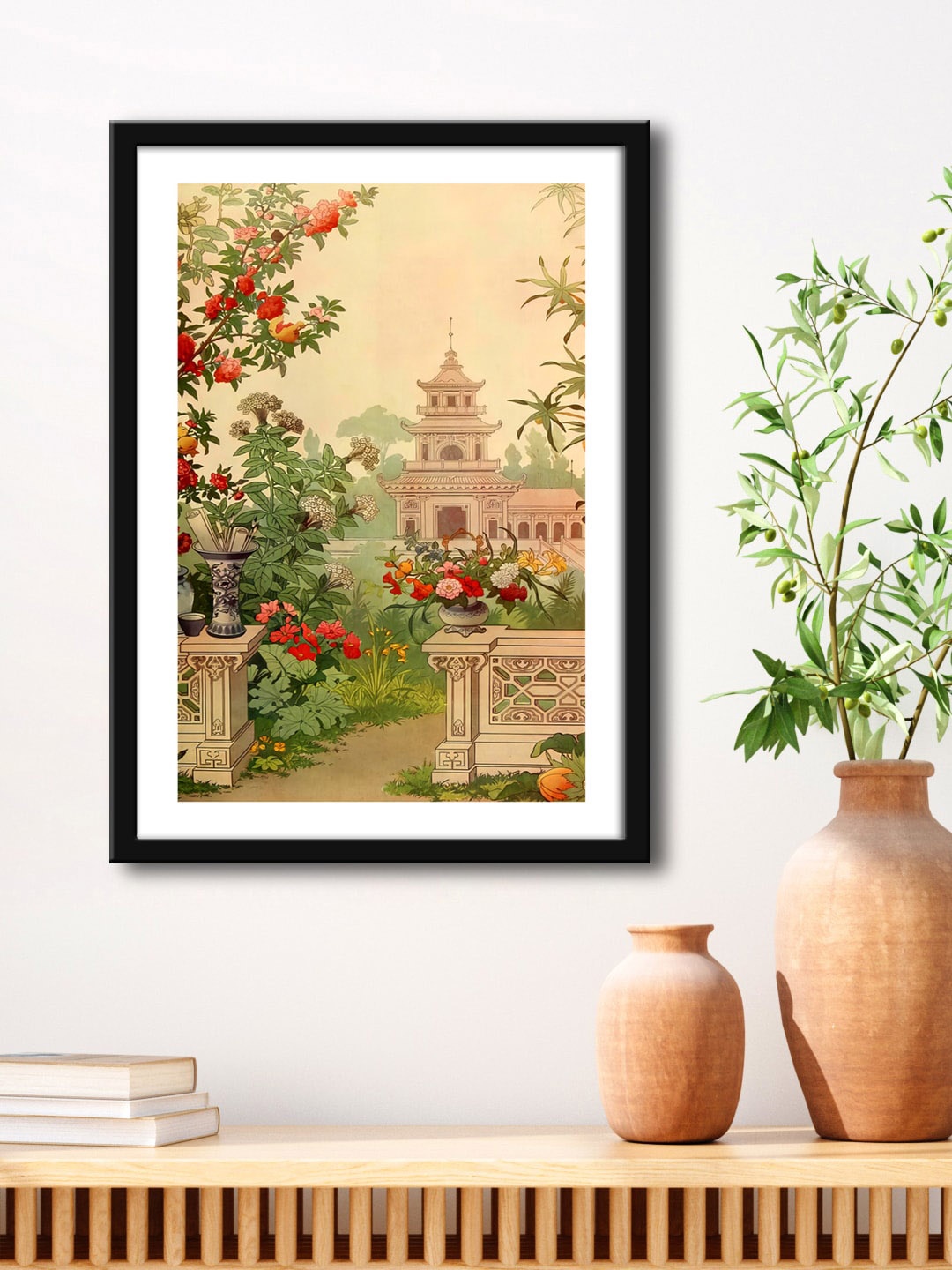 

999Store Green & Black Printed Framed Wall Art