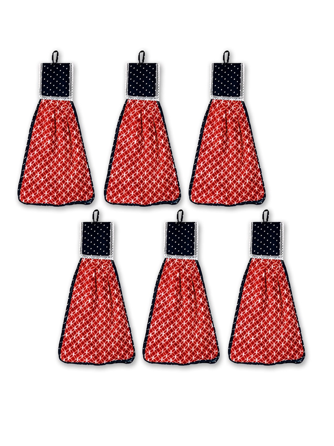 

Kuber Industries Set of 6 Printed Hanging Kitchen Towel, Multi