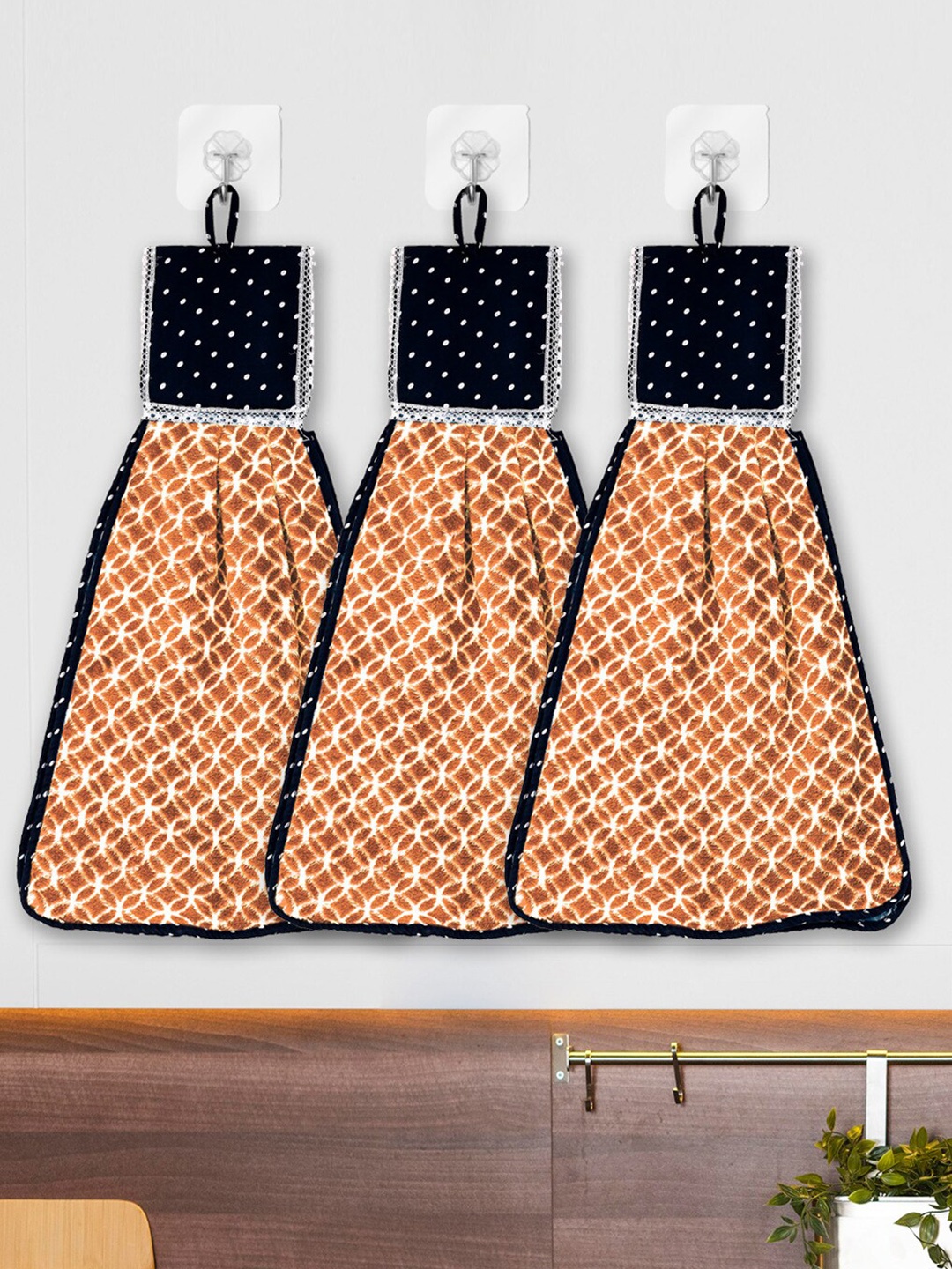 

Kuber Industries Set of 3 Printed Hanging Kitchen Towel, Multi