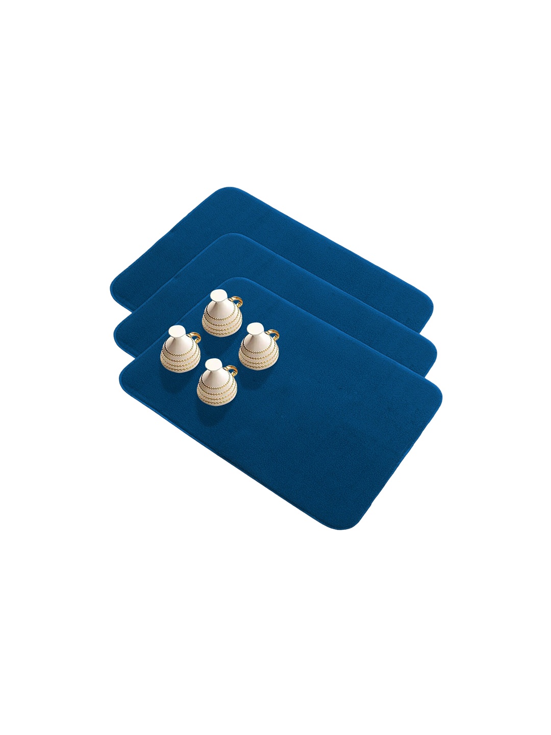 

Kuber Industries Blue 3 Pieces Reversible Table Placemats