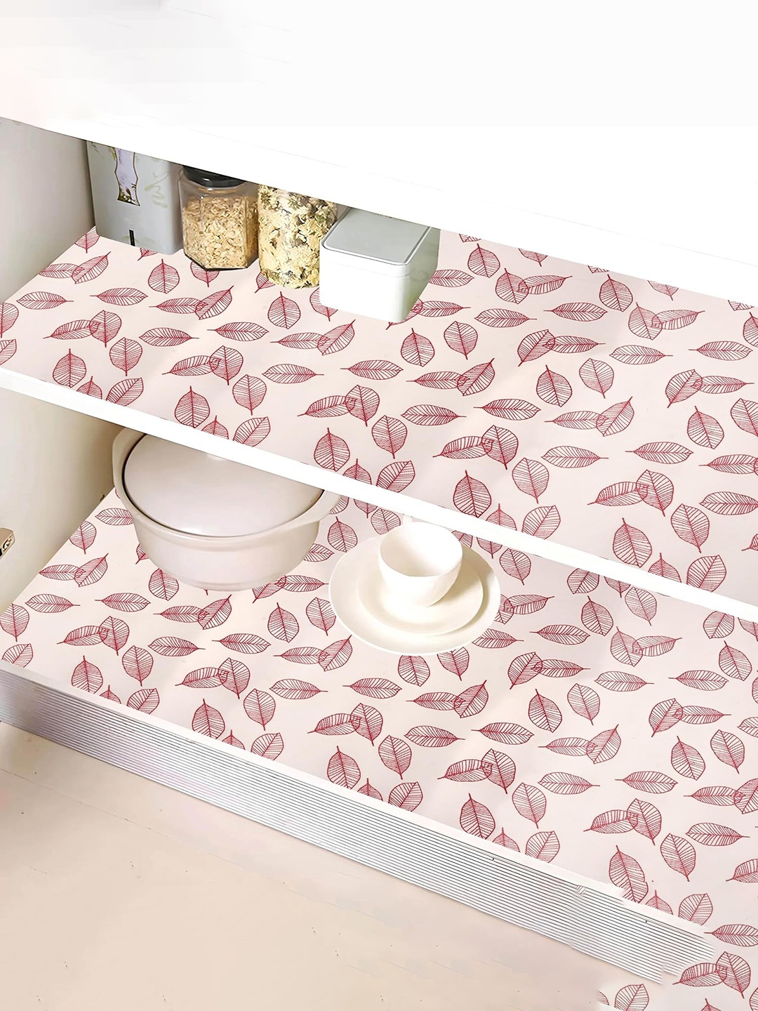 

Kuber Industries White Printed Kitchen Cabinet Shelf Mat