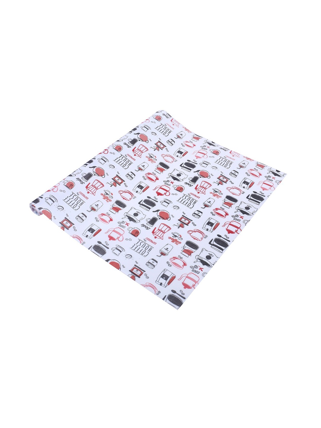 

Kuber Industries White Printed Kitchen & Wardrobe Shelf Liner