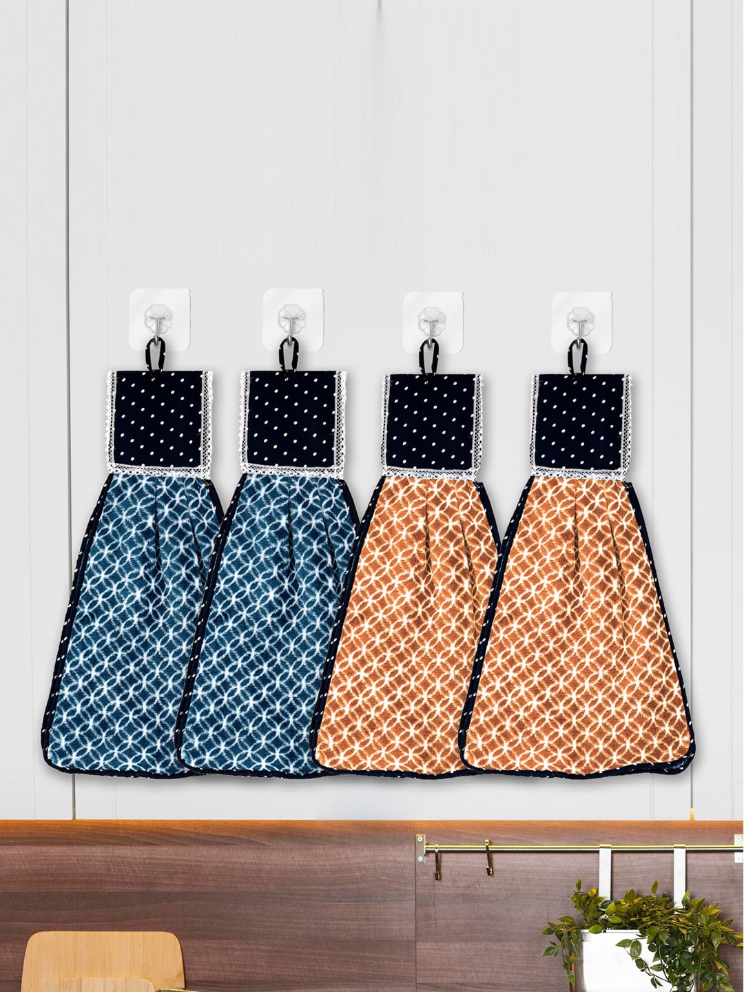 

Kuber Industries Set of 4 Printed Hanging Kitchen Towel, Multi