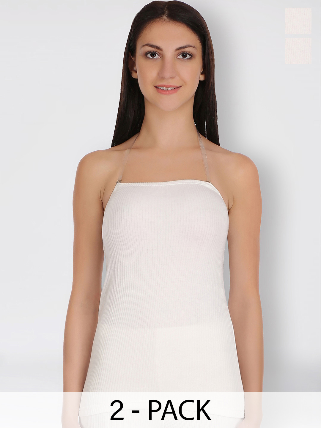

SELFCARE Pack Of 2 Sleeveless Thermal Tops, White