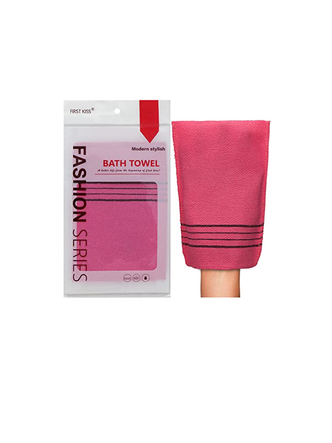 

WBC WorldBeautyCare Modern Stylish Pack Of 2 Korean Bath Glove, Pink