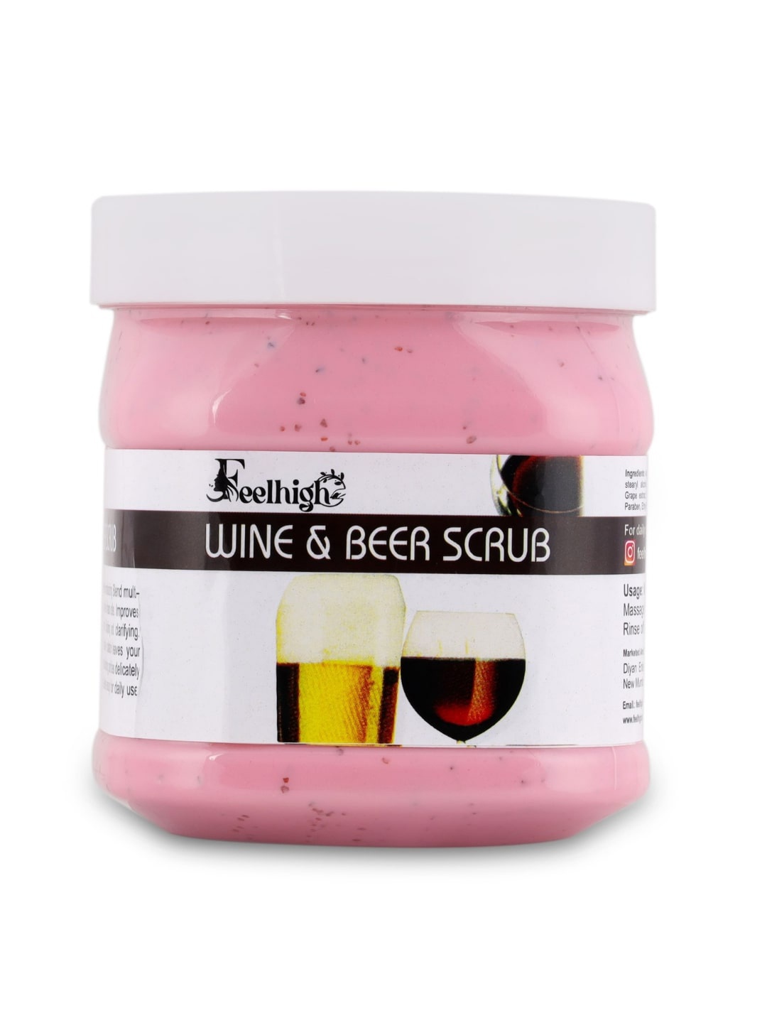 

FEELHIGH Wine & Beer Scrub For Dead Skin Cells - 500ml, Multi