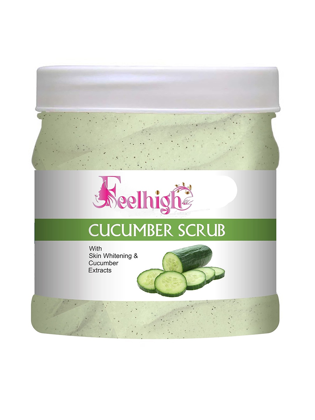 

FEELHIGH Cucumber Scrub For Skin Whitening & Swelling - 500ml, Multi