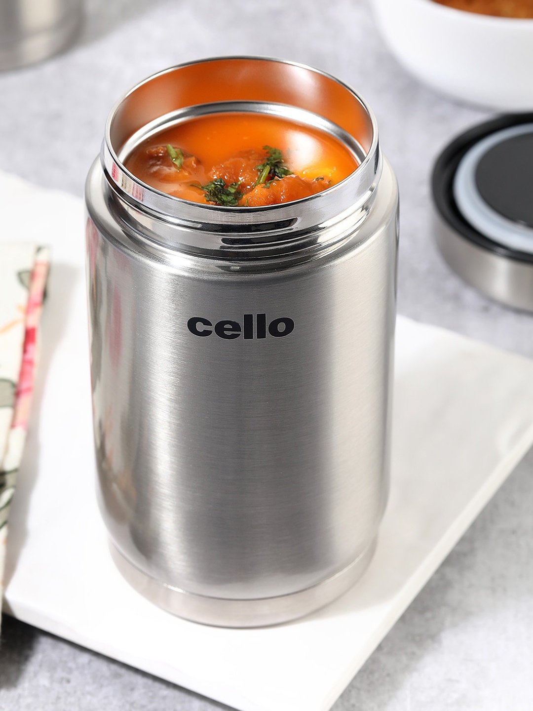 

Cello Double Walled Vacusteel Soup and Food Jar 600 ML, Silver