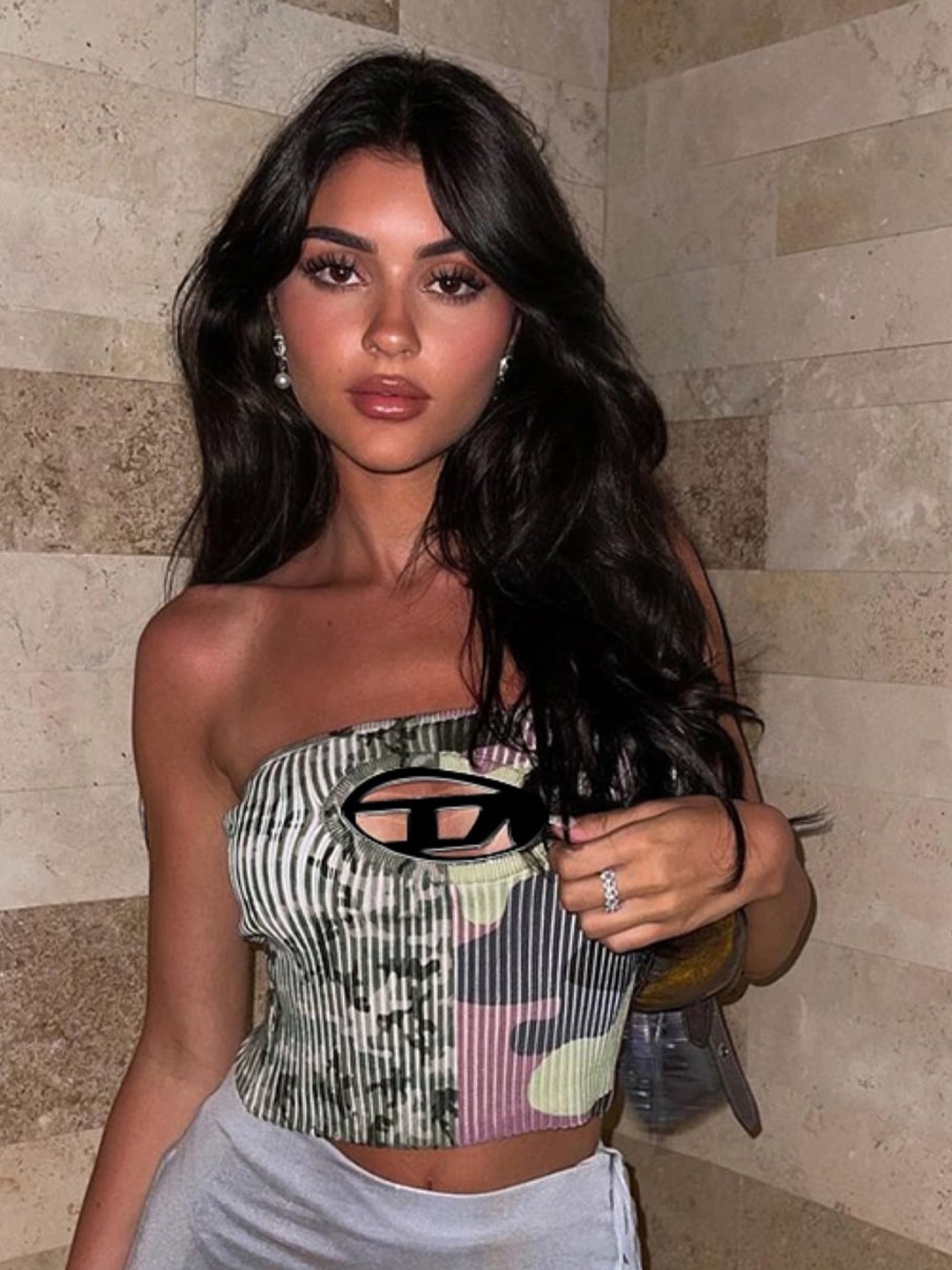 

StyleCast Grey Striped Strapless Tube Top