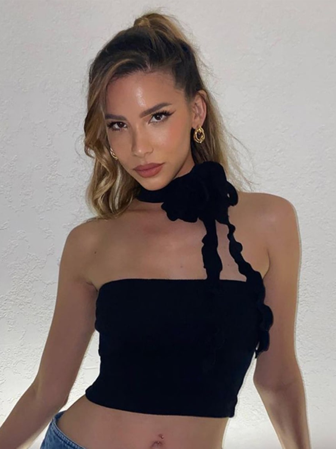 

StyleCast Black Strapless Tube Crop Top