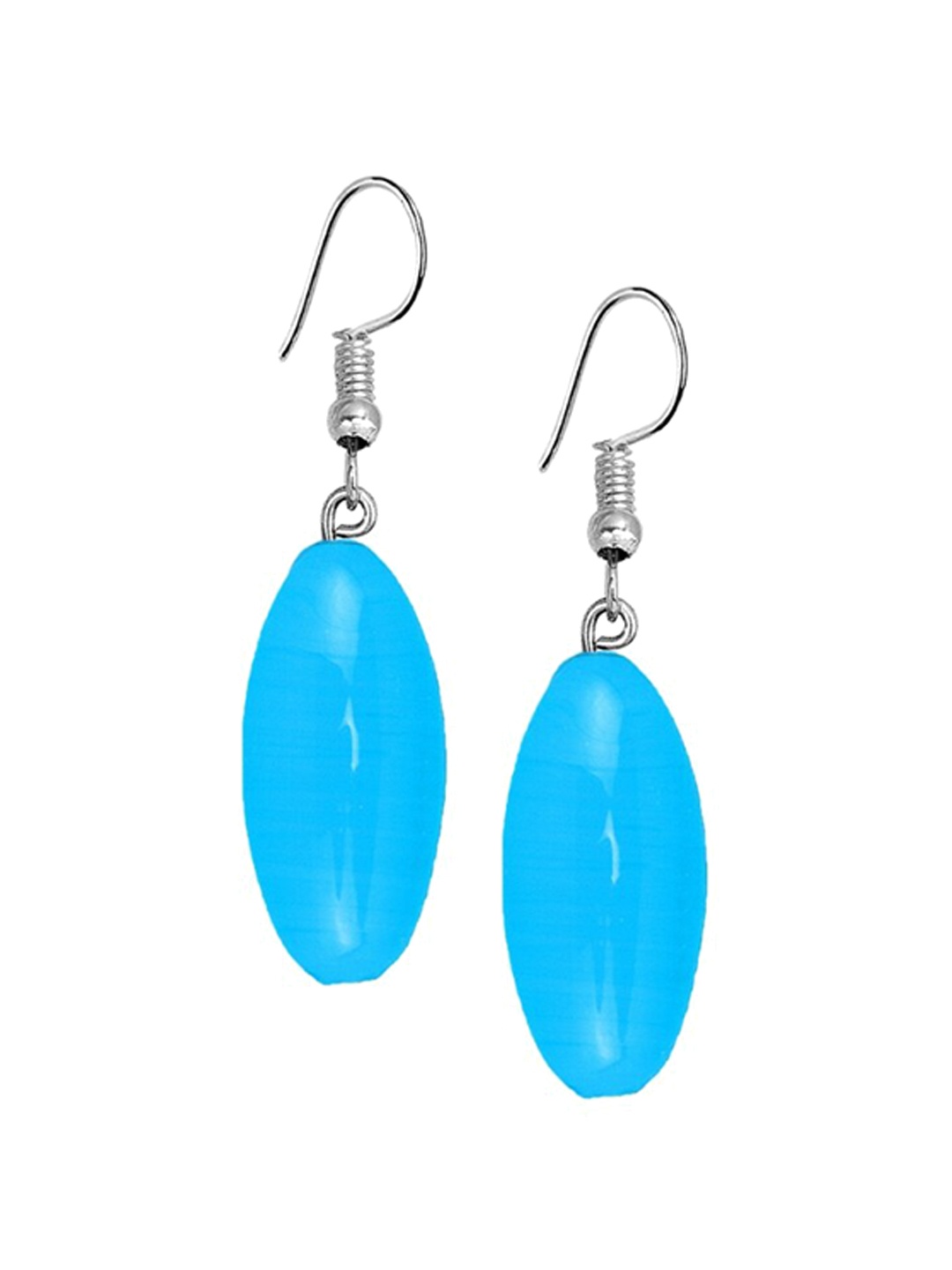 

Mikado Oval Shaped Drop Earrings, Blue