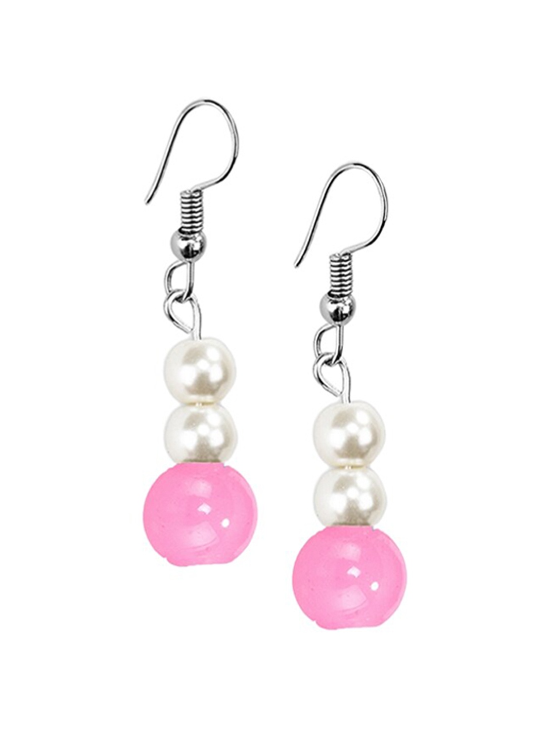 

Mikado Circular Shaped Drop Earrings, Pink