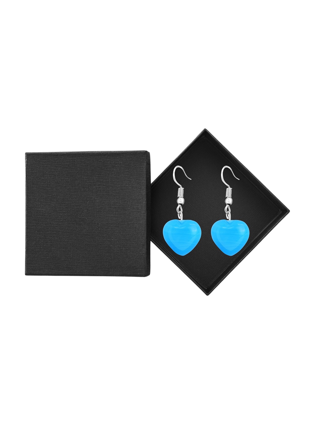 

Mikado Heart Shaped Drop Earrings, Blue