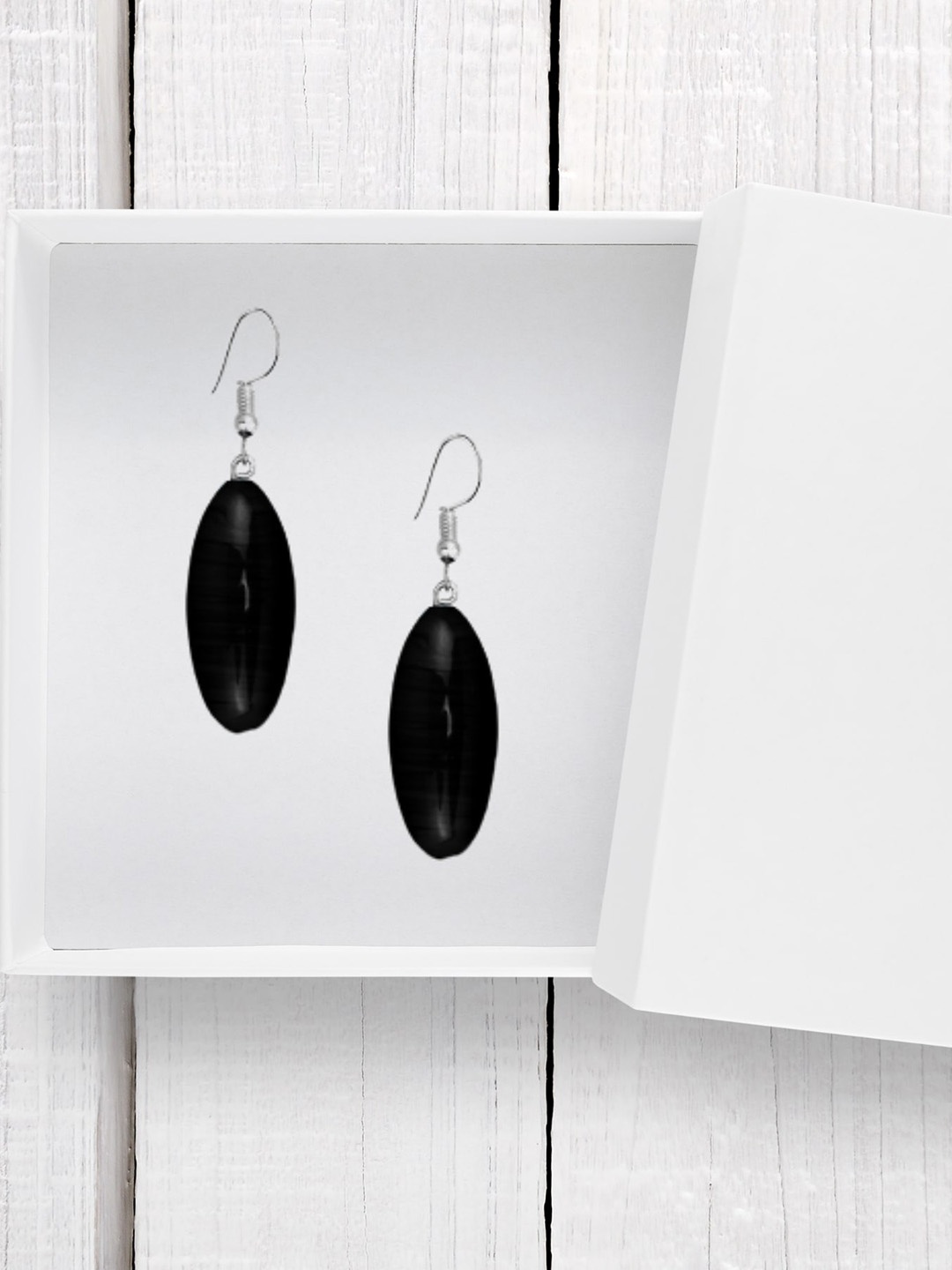 

Mikado Silver-Plated Oval Drop Earrings