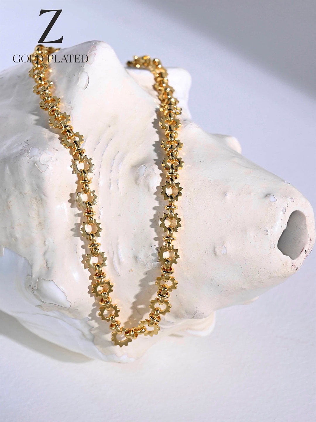 

Accessorize 14K Gold-Plated Z Sun Chunky Chain Necklace