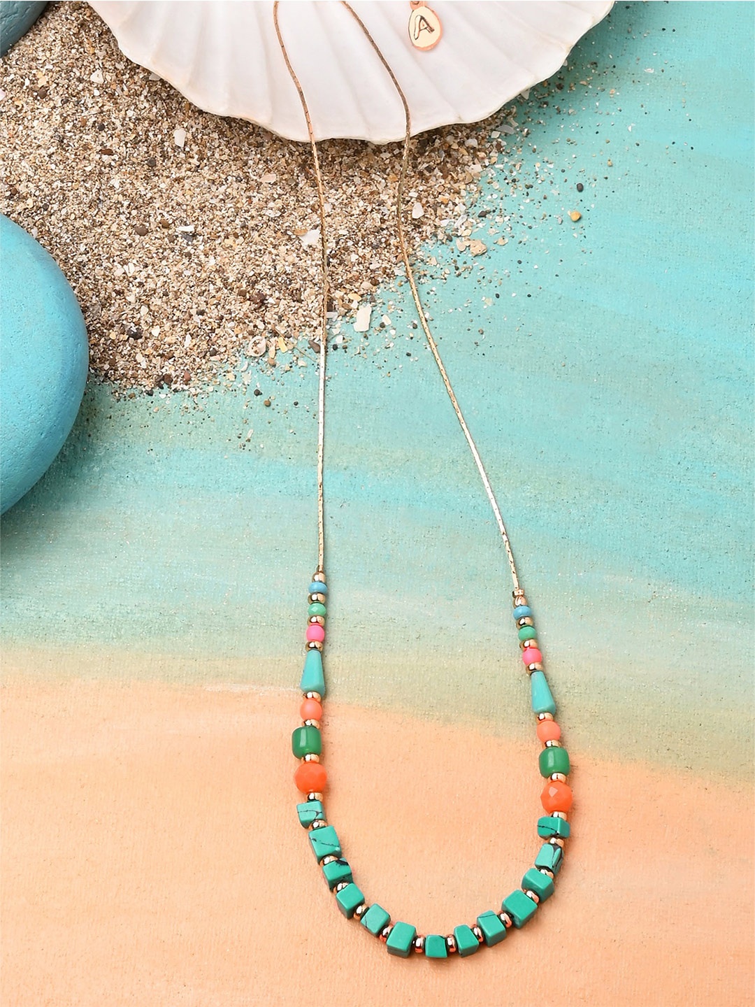 

Accessorize Minimal Artificial Beaded Necklace, Gold