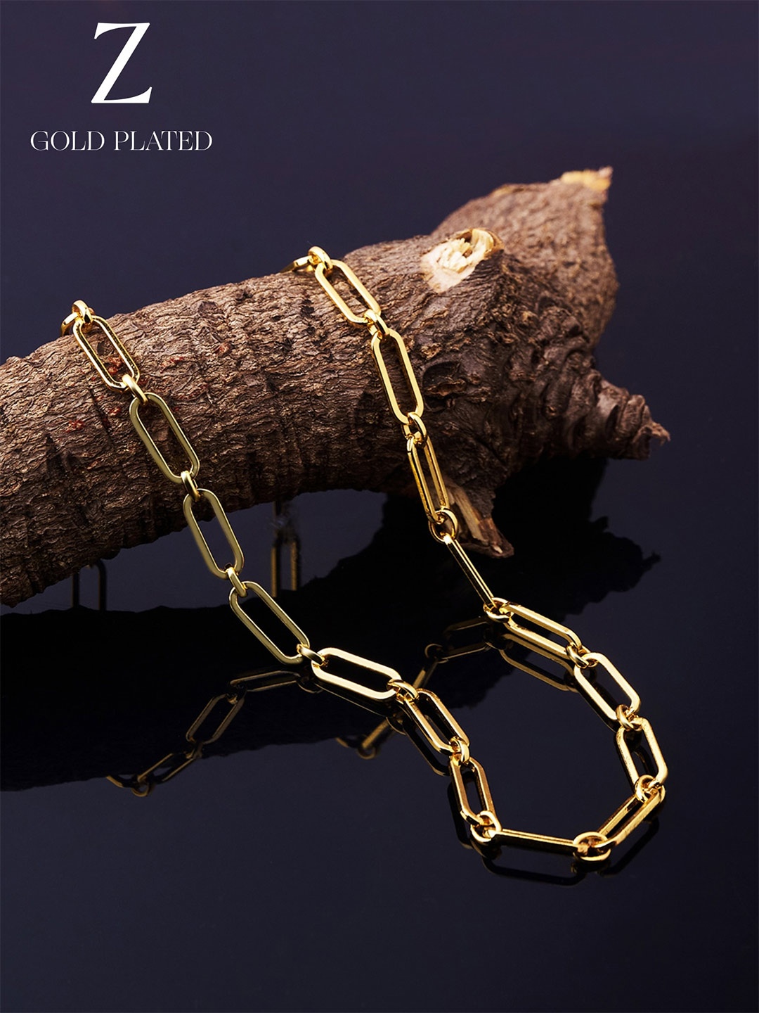 

Accessorize London 14K Gold-Plated Z Elongated Link Necklace