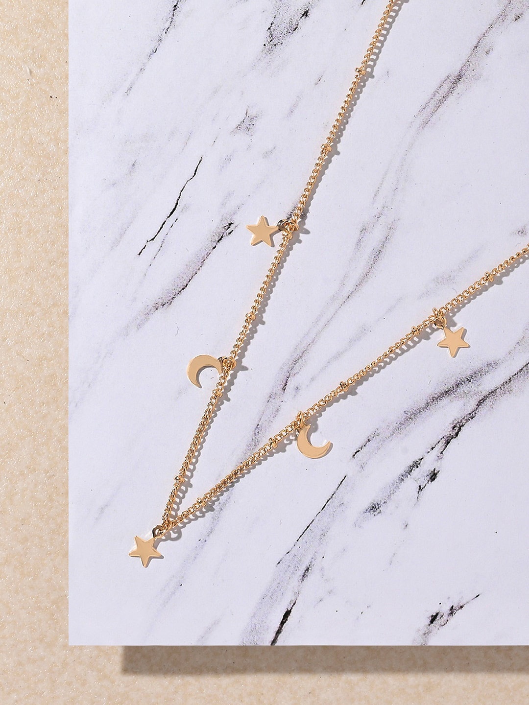 

Accessorize Stars And Moon Station Chain Necklace, Gold