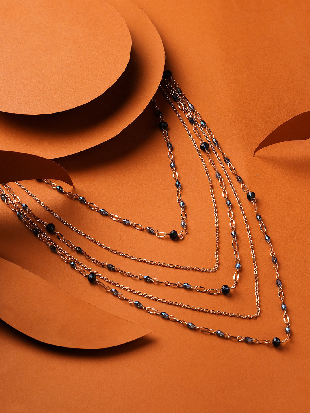 

Accessorize Facet Bead Layered Necklace, Gold