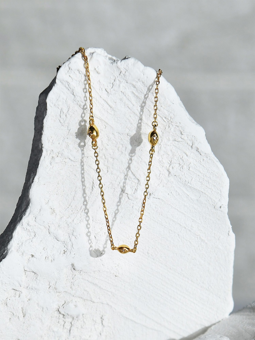 

Accessorize 14K Gold-Plated Z Molten Station Necklace