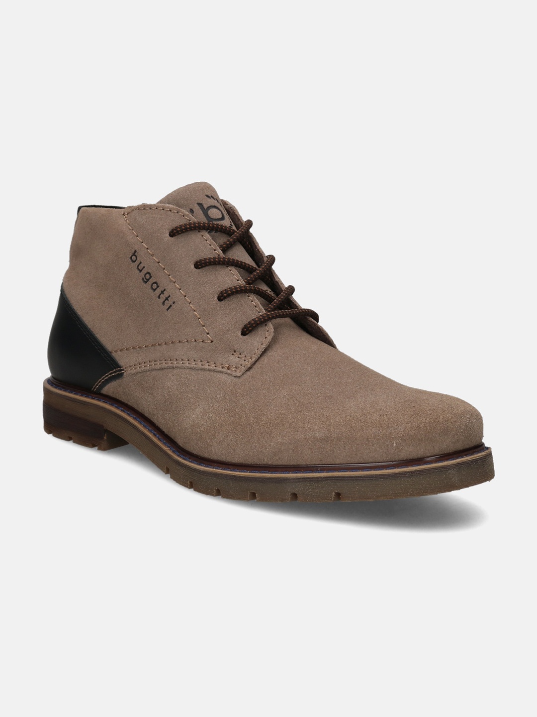 

Bugatti Vandero Comfort Men Vandero Suede Mid-Top Desert Boots, Taupe