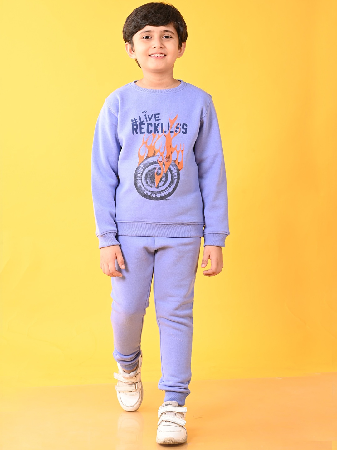 

Anthrilo Boys Graphic Printed Top with Trousers, Blue
