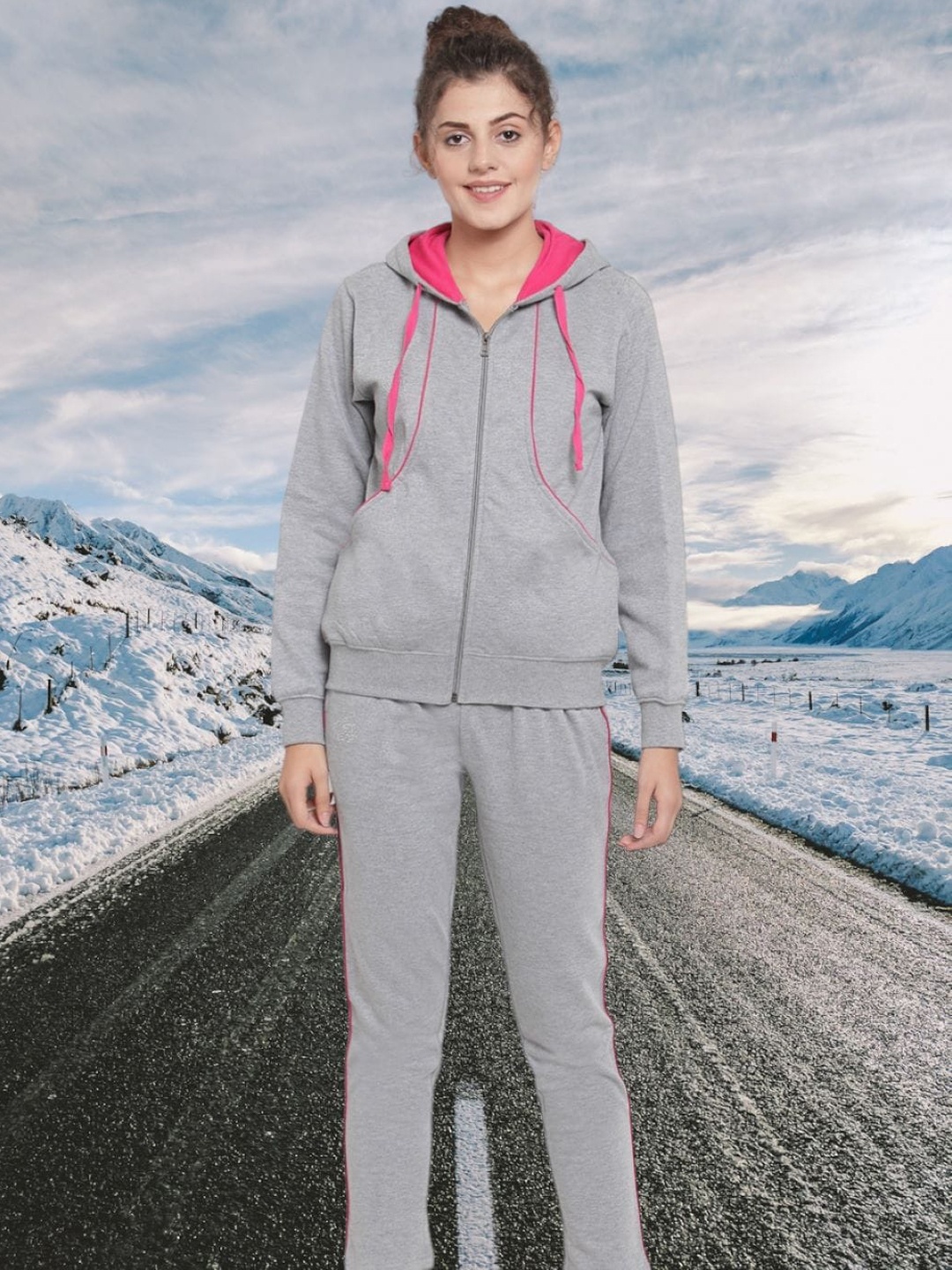 

WILD WEST Winter Hooded Tracksuits, Grey