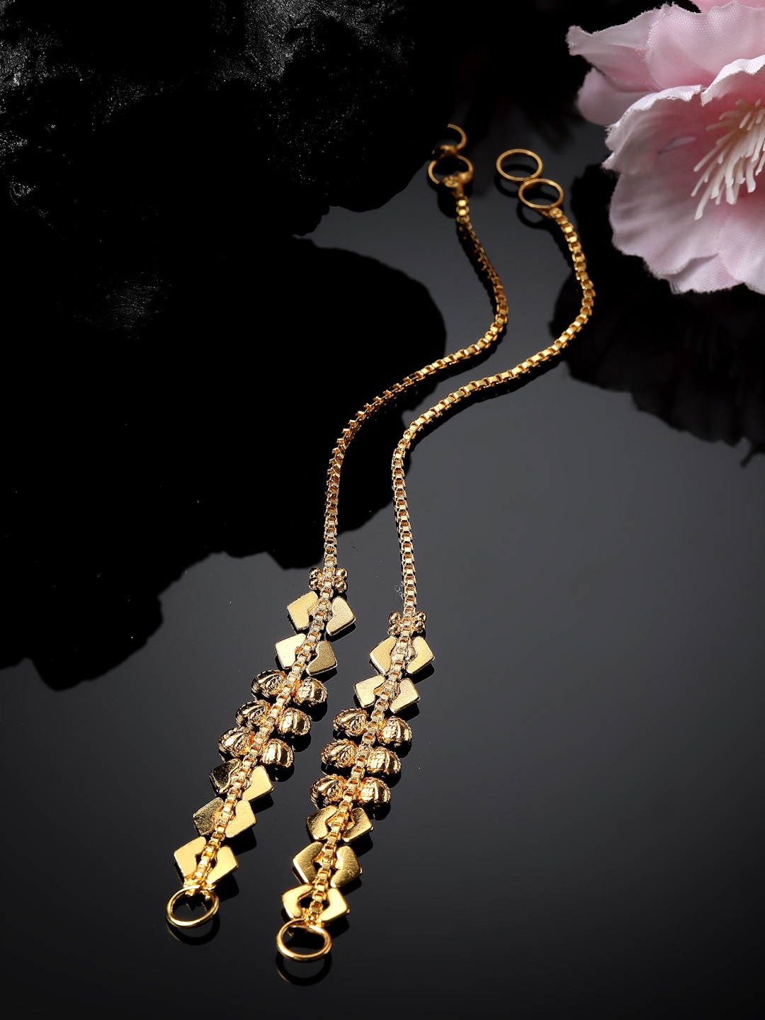 

Sanjog Gold-Plated Traditional Heart Shaped Ear Cuffs