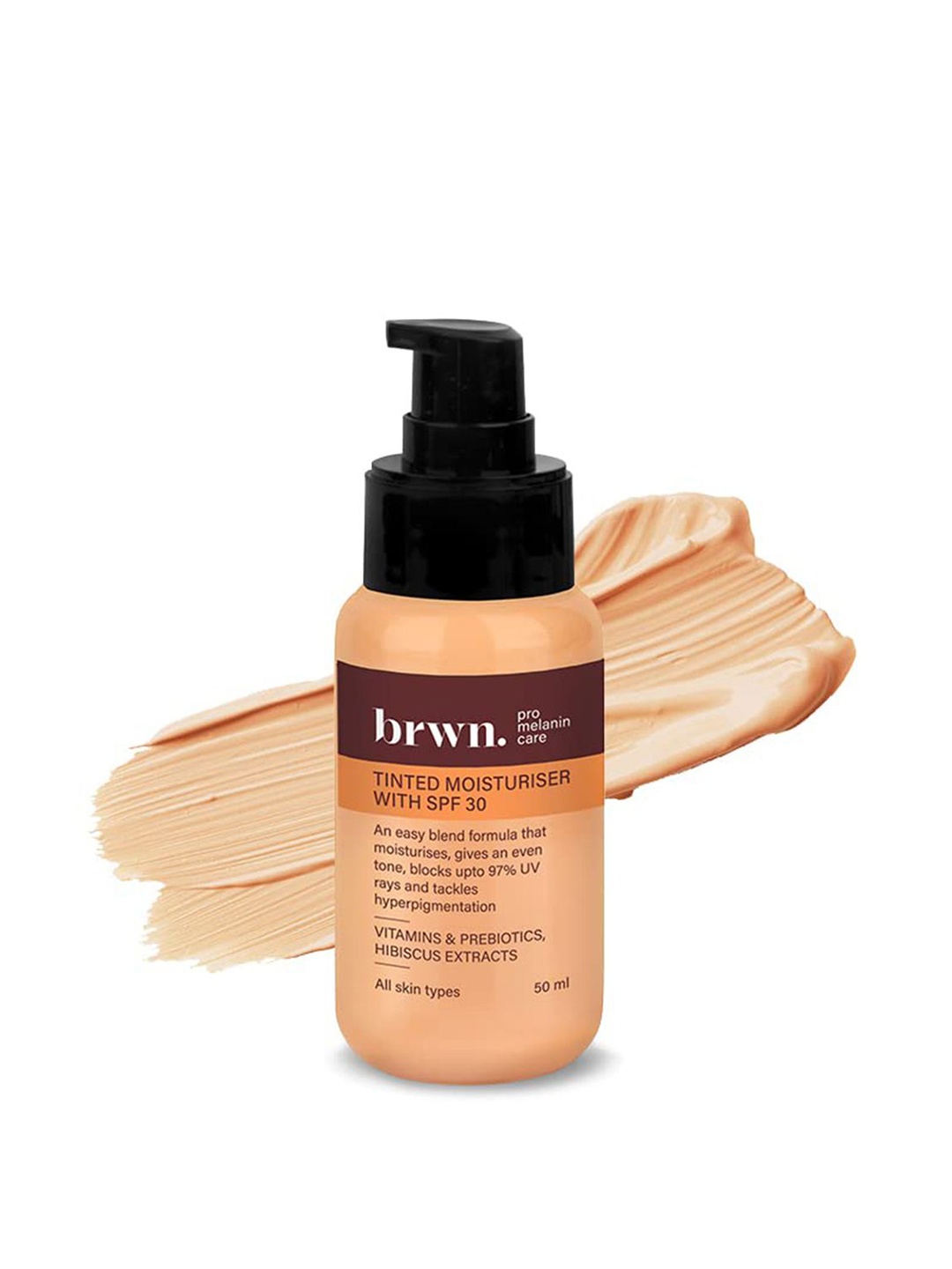 

brwn. pro melanin care Tinted Moisturiser SPF30 with Vitamins & Prebiotics 50ml - Beige